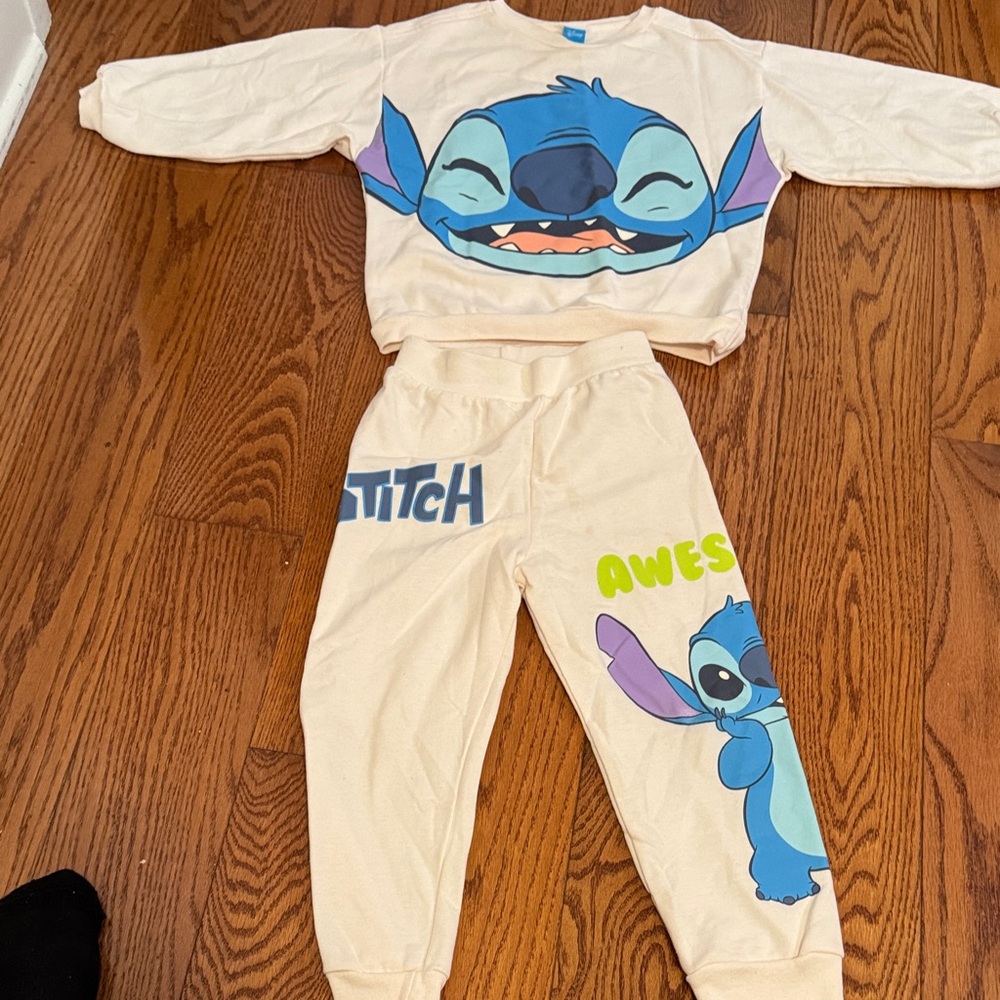 Disney Stitch Kids Set - Cream and Blue